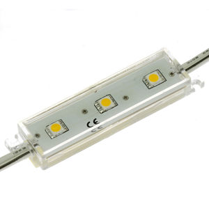 LED modul 3xLED 0.72W teplá bílá, 45lm/120° - 70x20mm Hebei LM-5050W3-3P-12V