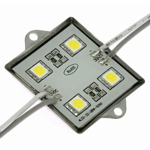 LED modul 4xLED 0.96W teplá bílá, 72lm/120° - 36x36mm Hebei LM-5050W3-4P-12V